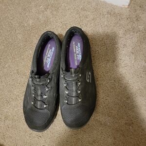 Skechers Women's Black Lace-Up Sneakers